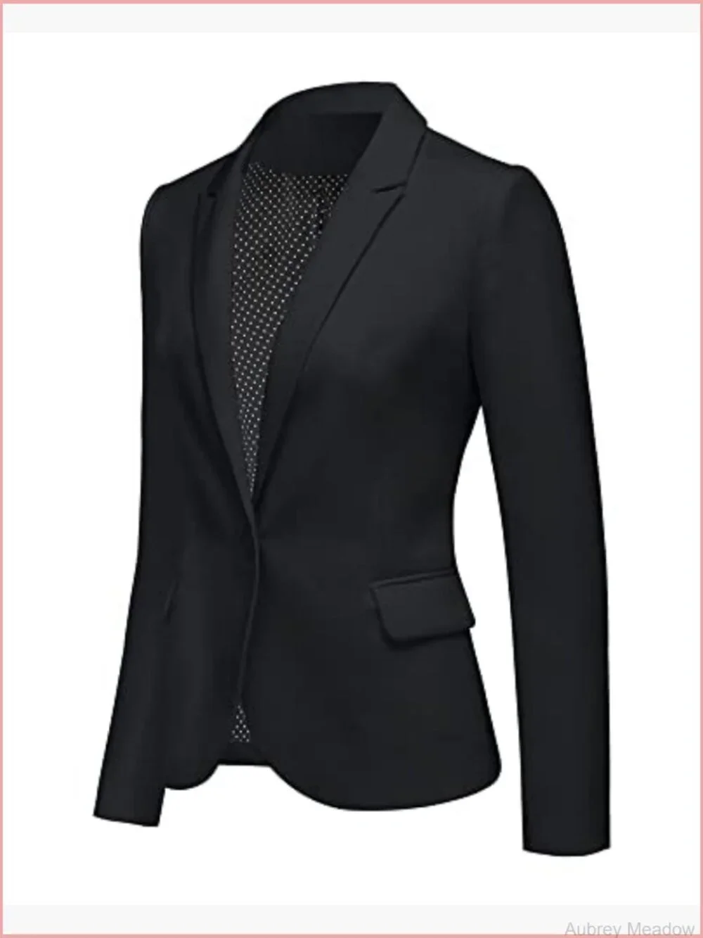Notched Lapel Blazer Jacket for Work Office Suit